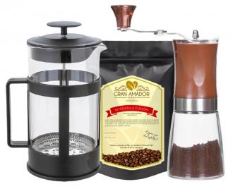 Pack cafetera con molinillo + 2 paquetes de café Ecológico DE REGALO –  Orisens Coffee